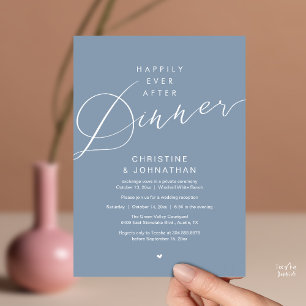Invitación Boda Romántica Moderna Cena Felices para Siempre