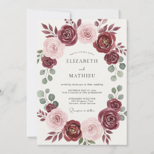 Invitación Boda Romántica Pintoresca de Borgoña