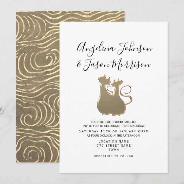Invitación Boda Romántica Sencilla (Anverso / Reverso)