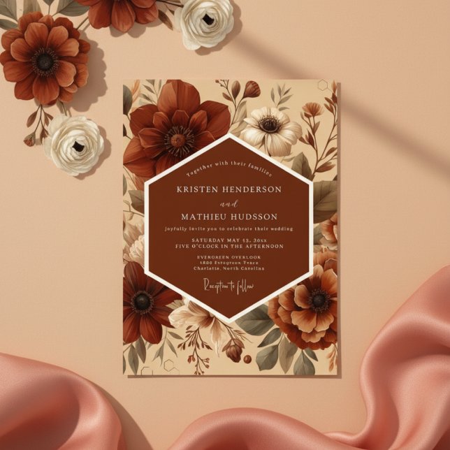 Invitación Boda Romántica Sienna Bloom (Subido por el creador)