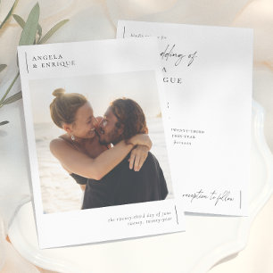 Invitación Boda Romántica Simple Moderna y Minimalista de Fot