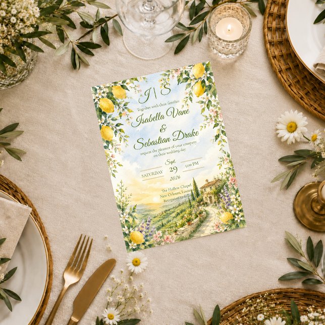 Invitación Boda Romántica Toscana (Subido por el creador)