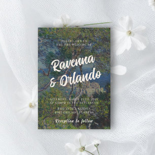 Invitación Boda Romántica Vintage de Arte Fino Inspirada en M