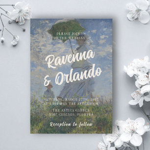 Invitación Boda Romántica Vintage de Arte Fino Inspirada en M