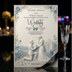 Invitación Boda Romántica Vintage en Capilla