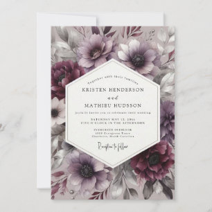Invitación Boda Romántica y Malhumorada Flor de Ciruelo