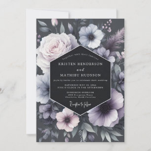 Invitación Boda Romántica y Melancólica con Flor de Lavanda
