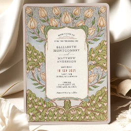 Invitación Boda romántico de estilo Art Nouveau
