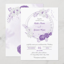 boda romántico de flor morada de guirnalda