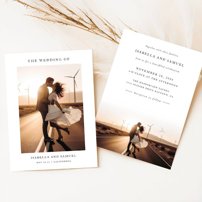 Invitación Boda Romántico de Fotografía de Sunset (Subido por el creador)