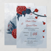 boda romántico de la marina y las flores borgoñosa