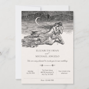 Invitación Boda romántico de la mitología del arte de los ama