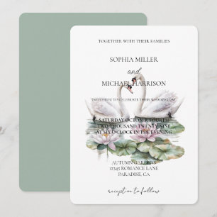 Invitación Boda Romántico De Lotes De Lotus Floral
