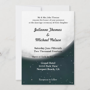 Invitación Boda Romántico de Luna Llena