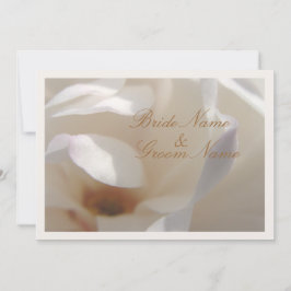 Invitación Boda Romántico de Marfil Magnolia