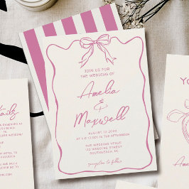 Invitación Boda romántico de moda de Coquette trendy a mano r