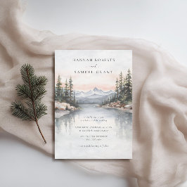 Invitación Boda romántico de Montaña River Scene Rocky Ridge