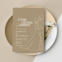 Invitación Boda Romántico de Oro Vintage