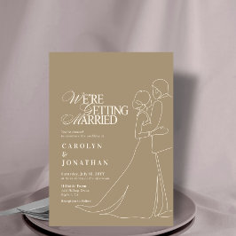 Invitación Boda Romántico de Oro Vintage