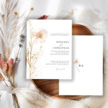 Boda Romántico de Oro y Flores Presionadas Rubor