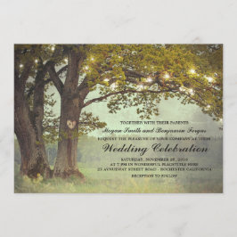 Invitación Boda romántico de roble rústico