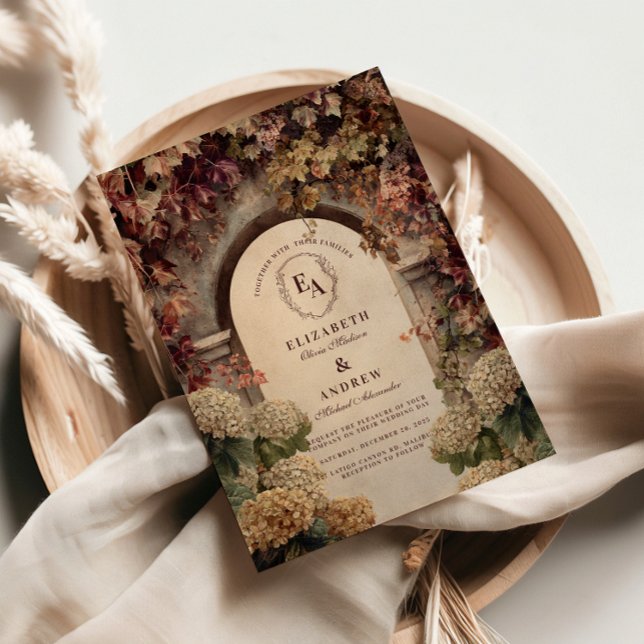 Invitación Boda Romántico del Viñedo de Otoño (Subido por el creador)