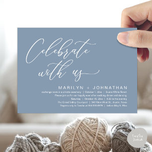 Invitación Boda romántico Fiesta de cena, celebra con nosotro