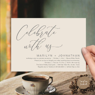 Invitación Boda romántico Fiesta de cena, celebra con nosotro