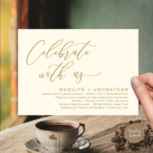 Invitación Boda romántico Fiesta de cena, celebra con nosotro
