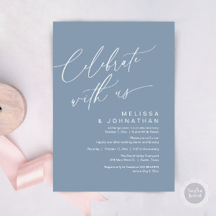 Invitación Boda romántico Fiesta de cena, celebra con nosotro