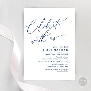 Invitación Boda romántico Fiesta de cena, celebra con nosotro