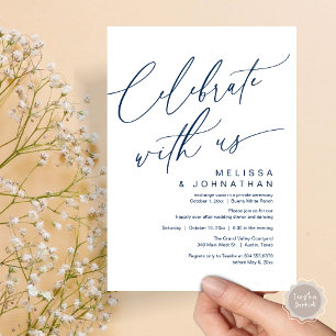 Invitación Boda romántico Fiesta de cena, celebra con nosotro