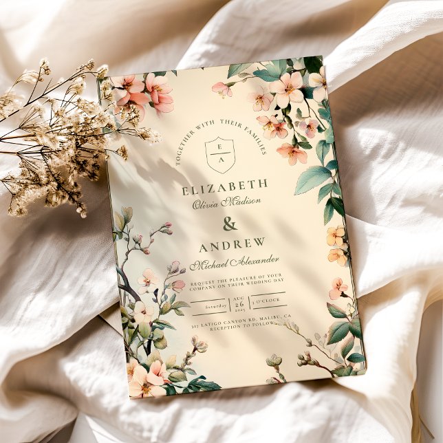 Invitación Boda romántico floral de Art Nouveau (Subido por el creador)