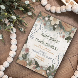 Invitación Boda Romántico Floral Elegante de Inespiritualidad