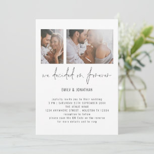 Invitación Boda romántico moderno con código QR fotográfico 2