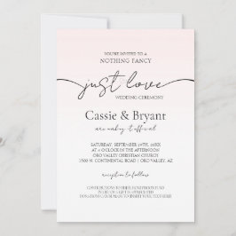 Invitación Boda Romántico Moderno de Guión Rosado y Negro de