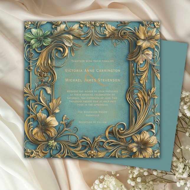 Invitación Boda Romántico Ornato Vintage (Subido por el creador)