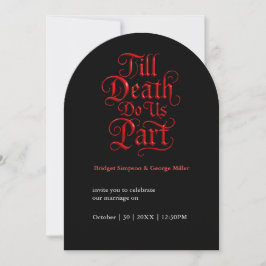 Invitación Boda romántico oscuro - hasta que la muerte nos se