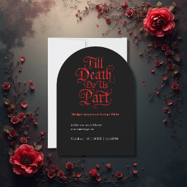 Invitación Boda romántico oscuro - hasta que la muerte nos se