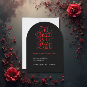 Invitación Boda romántico oscuro - hasta que la muerte nos se