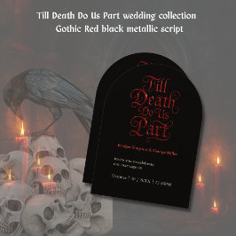 Invitación Boda romántico oscuro - hasta que la muerte nos se