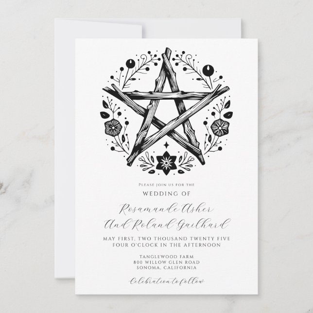 Invitación Boda Romántico Rústico de la Naturaleza (Anverso)