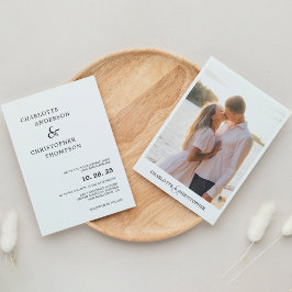 Invitación Boda romántico simple Minimalista moderno