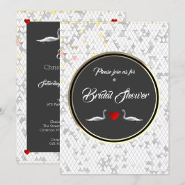 Invitación Boda romántico Swan Bridal Shower