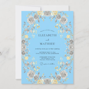 Invitación Boda Rosa Atemporal Azure