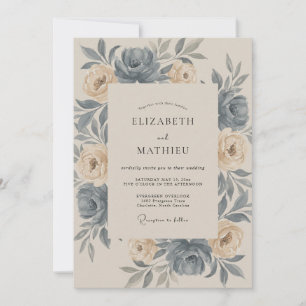 Invitación Boda Rosa Champagne Pizarra