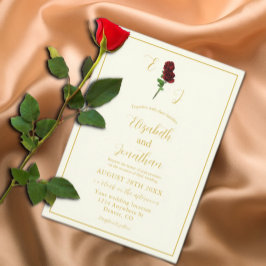 Invitación Boda Rosa de Ivory Gold
