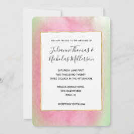 Invitación Boda rosa de la Casa de la Moneda Tropical
