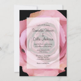 Invitación Boda Rosa de primavera púrpura audaz