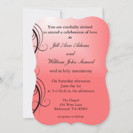 Invitación Boda rosa elegante